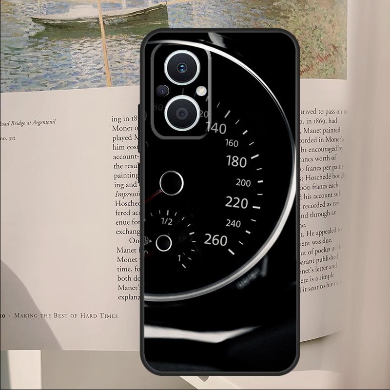 Cool Retro Speedometer Cover For OPPO Reno 14F 11F 12F 13F 10 11 12 13 14 Pro 7 8 Lite OPPO Find X6 X8 X9 Pro Case