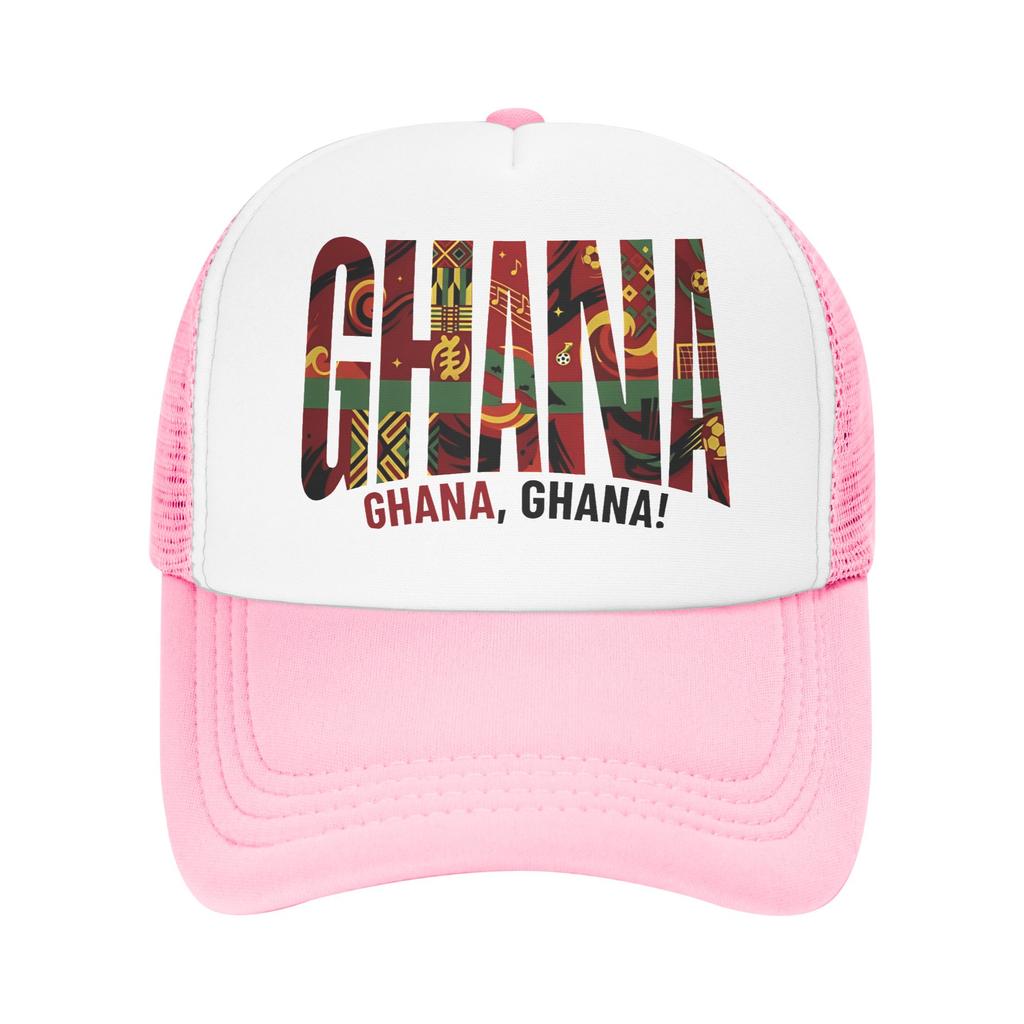 Ghana National Team  Sun Hats  Yk Cute Unisex Adult Mesh Trucker Hat Wholesale Custom Logo Hunting Camping Baseball Caps Gift