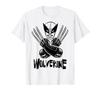 Marvel X-Men Wolverine Gekreuzte Kleidung Holzschnitt T-Shirt