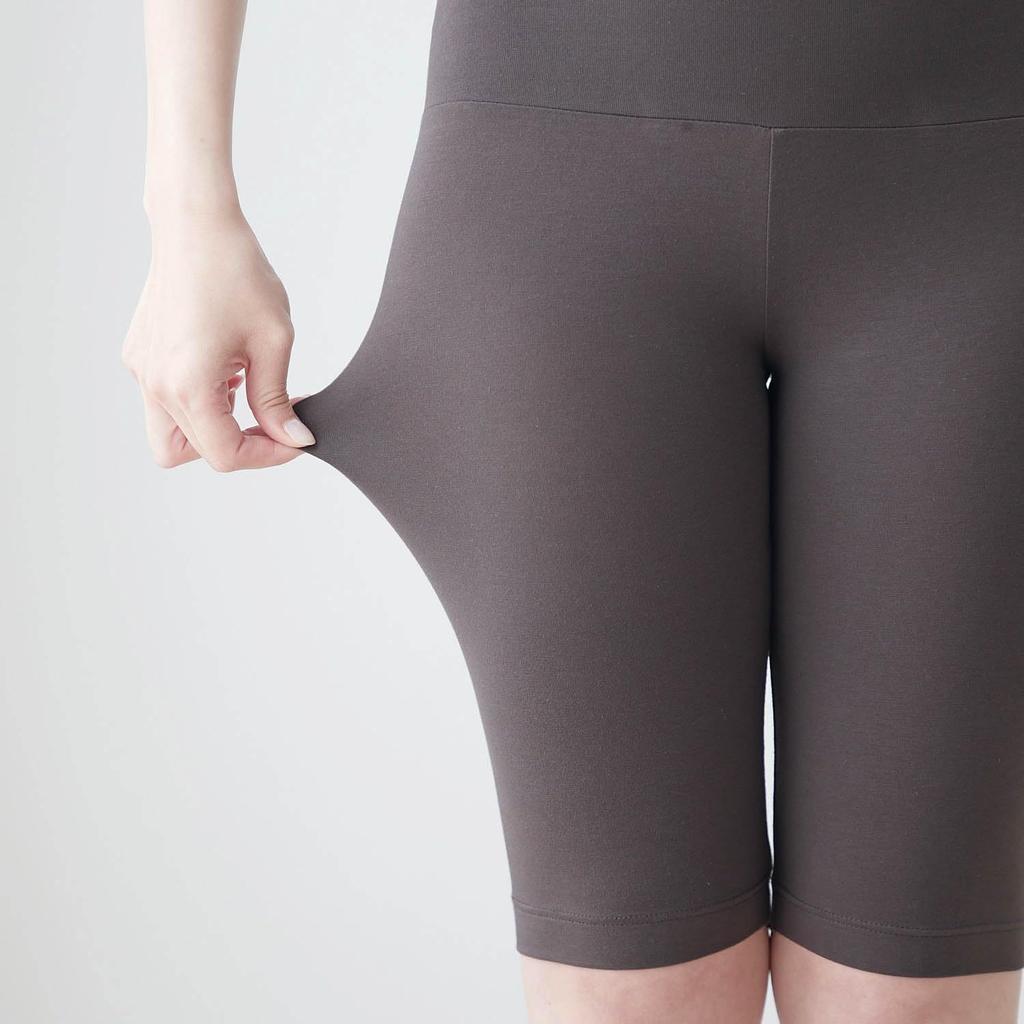 Belle Maison Overpants with Belly Cotton Warm Dark Size LL Women's Wrap, Half-Length, Blend, Innerwear, Hotcot, Gray,