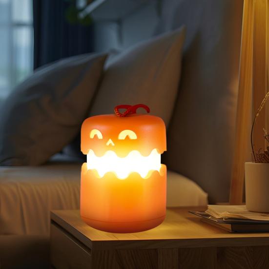 Yousheng Portable Halloween Pumpkin Lights with Lanyard LED Battery Operated Collapsible Pumpkin Lantern Mini Outdoor Camping Light for Halloween