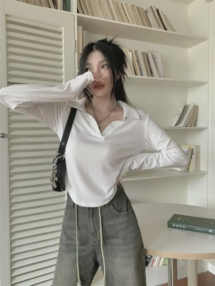 Women's Slim Fit Long-Sleeved T-Shirt: New Spring & Autumn Fashionable Design Shirt