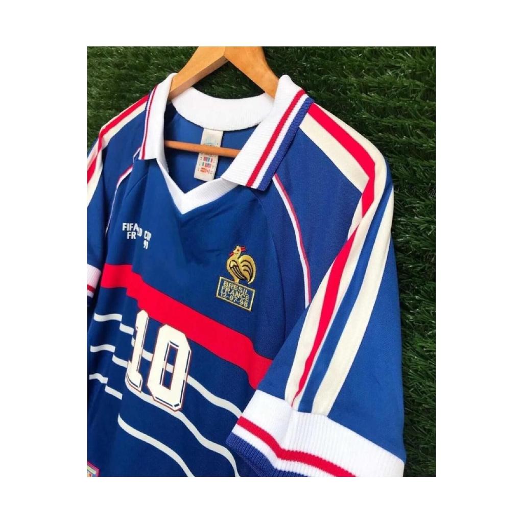 France National Team 98 World Cup Zinedine Zidane Nostalgia Jersey