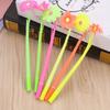 Back To School Season 10pcs 0.5mm Creative Office Stationery Flower Water-based Pen Small Flower Signature Pen Soft Silicone Flower Neutral Pen