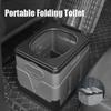 Outdoor Hiking Fishing Potty Portable Folding Toilet Travel Camping Car Emergency Toilet with Cover Strong Capacity Bearing
