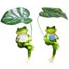 Garden Frog Ornament Resin Sitting Frog Figurine Planter Decor Frog Statue for Flower Pots Balcony Patio Home Indoor Decoration