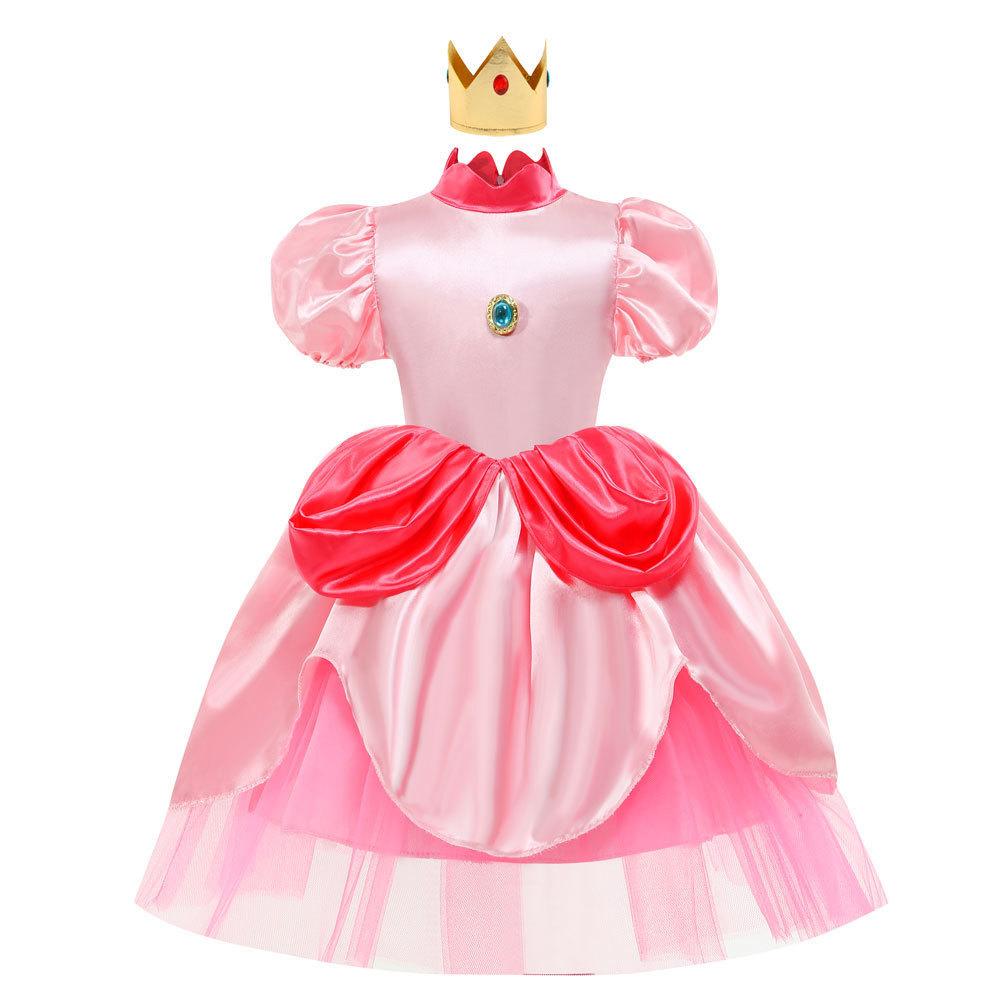 Girls Tulle Dress Wednesday Addams Cosplay Party Performance Long Witch Theme Gown
