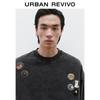 UR Men's Fashion Badge Long Sleeve Thin Fleece T-Shirt