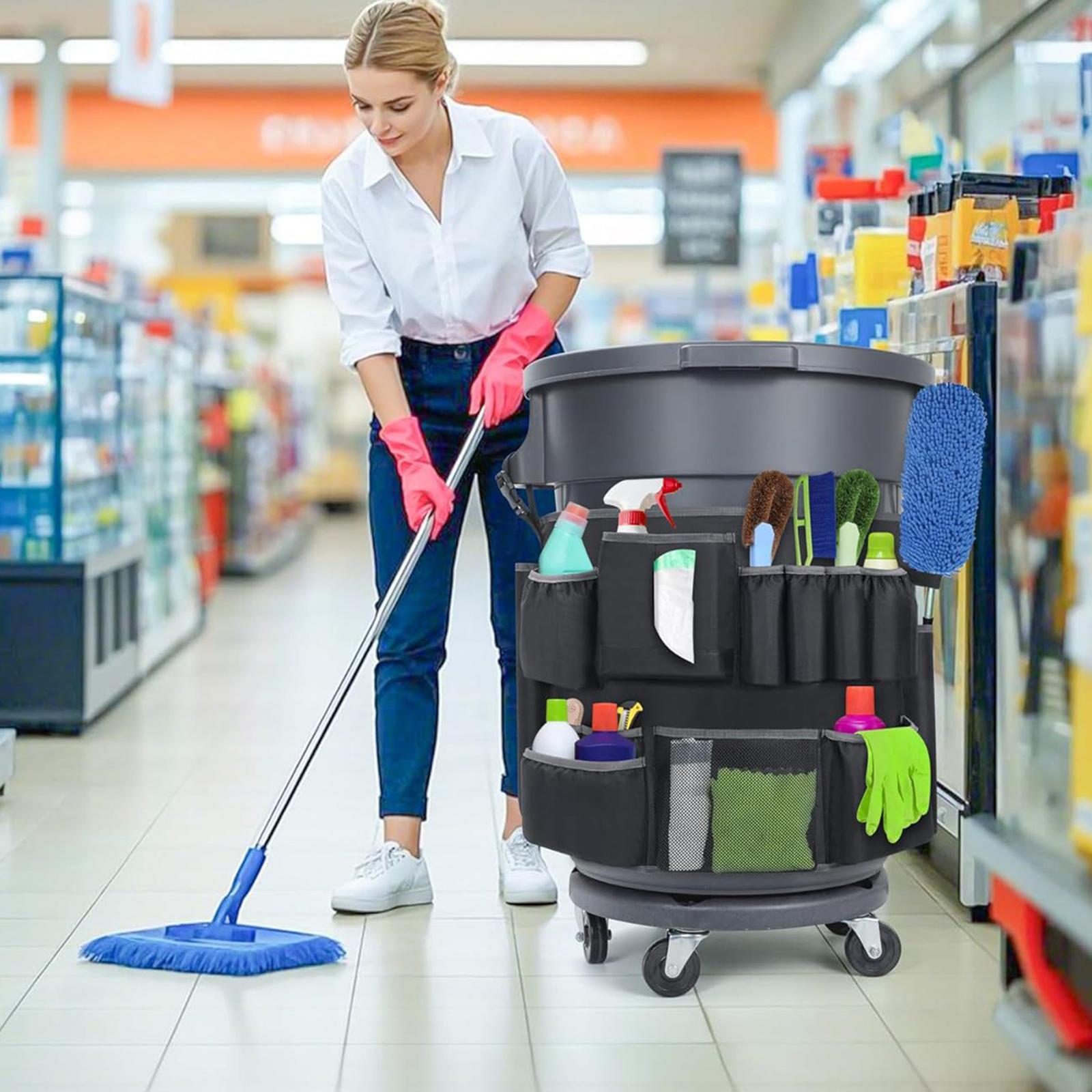 

Trash Can Caddy Bag Adjustable Buckle Trash Bin Covers Large Capacity Cleaning Supplies Organizer Bag for Janitorial Trash Can China Mainland