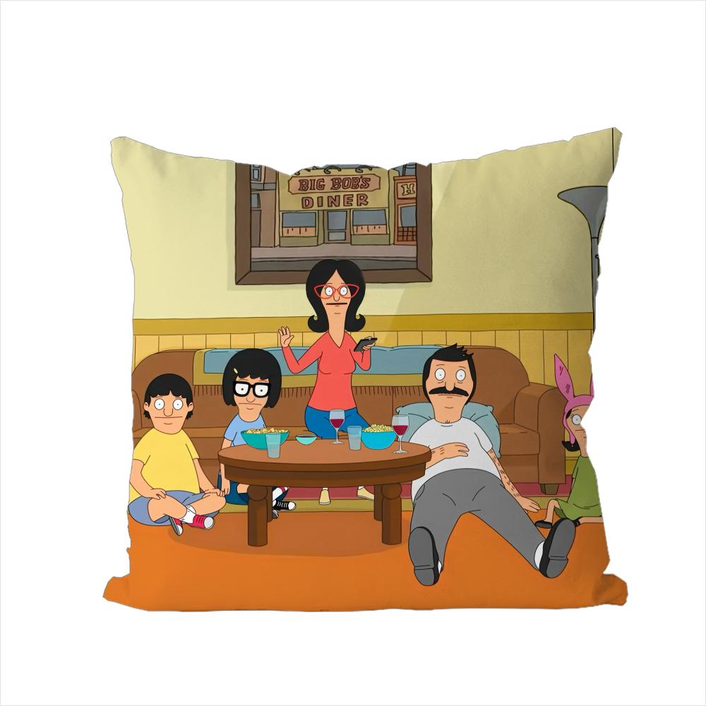 

Bobs BBurgers Pillow Case For Car Sofa Decorative Home Doublesided Print Plush Square Throw Pillow Cushion Cover 30x30cm
