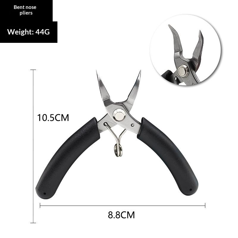 Jewelry Pliers Straight Long Nose Nippers Stainless Steel Toothless Sharp Mini Nose Pliers For Wire Bent Manual Diy Model Pliers