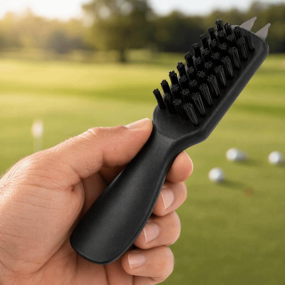 2pcs Notched Tip Golf Club Brush Multifunctional Brush Golf Gear Maintenance Brush  Golf practice