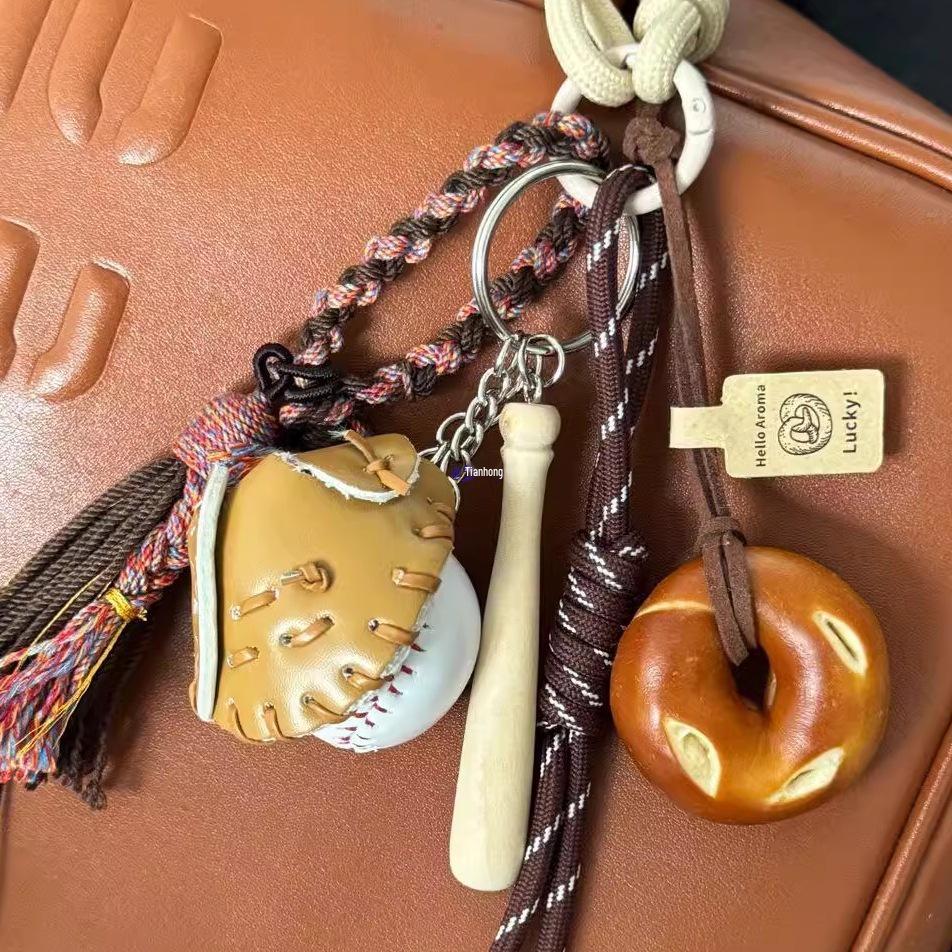 Lye Series Bagel Bag Keychain Pendant & Lanyard Accessory