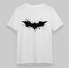 Men's Comfy Plus Size T-Shirt Gothic Bat Silhouette Cracked Edge Graphic Tee USA