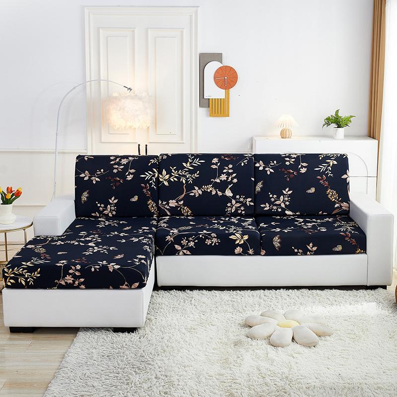 Stretch Sofa Seat Cushion Cover Furniture Protector Slipcover Sofa Covers for Living Room Soft Flexibility with Elastic Bottom