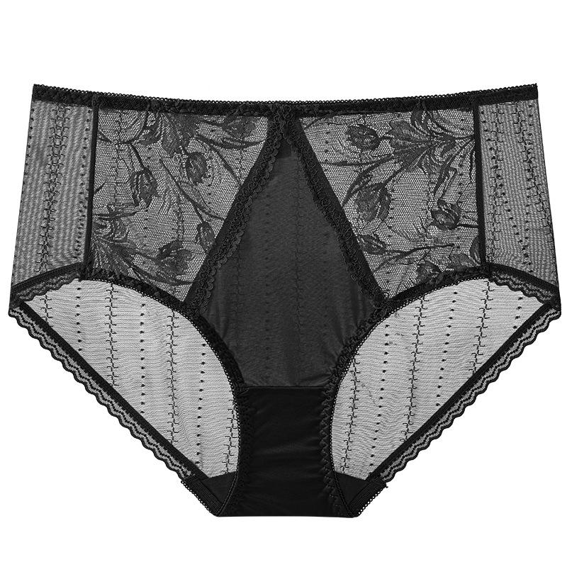 Xiao Tian'er 1569 High Waist Lace Panties - Seamless, Breathable, Skin-friendly, Comfortable Cotton Crotch.