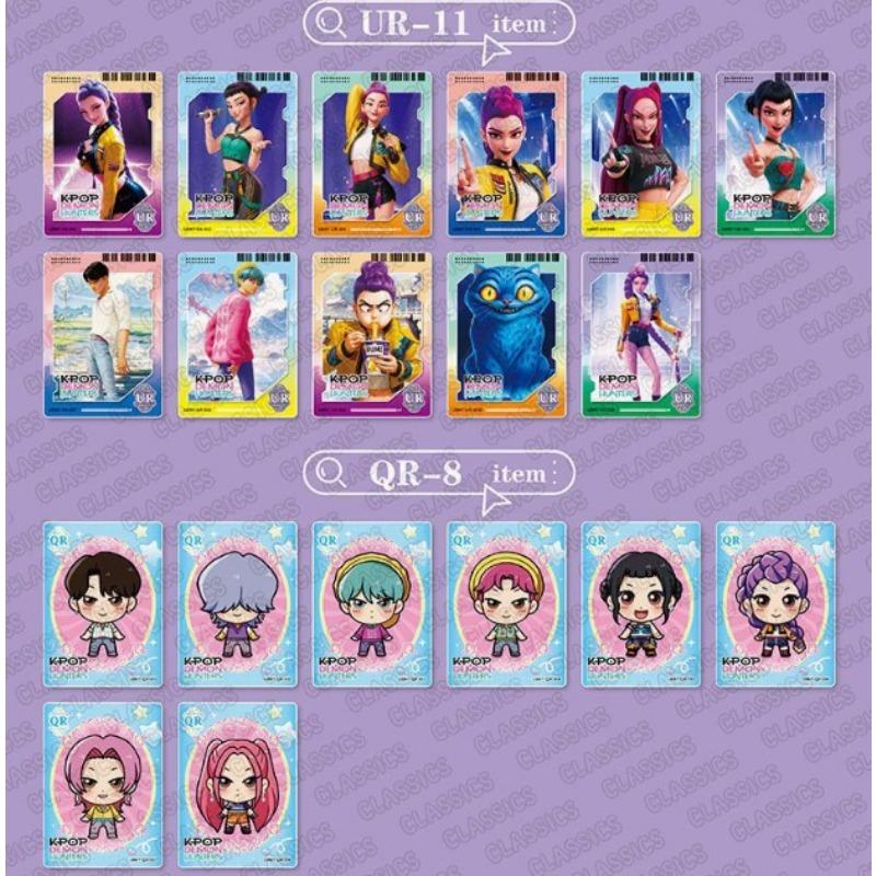 KPop Demon Hunter Girls flash card collection, rare anime character children's toy, student card game card