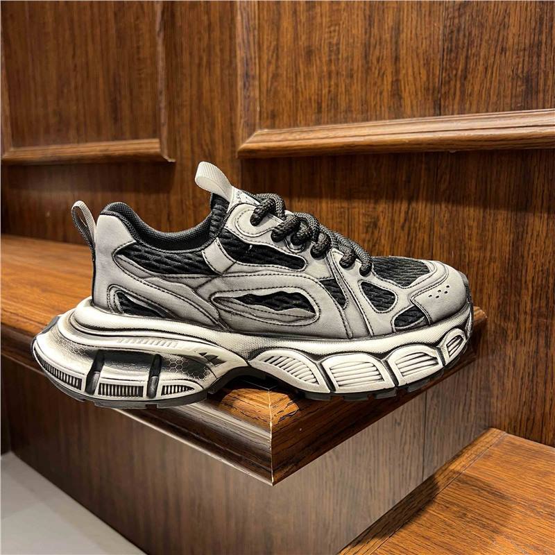 Dad Shoes Summer New Low-top Leather Surface Breathable Thick Sole Comfortable Leisure Sports Dl