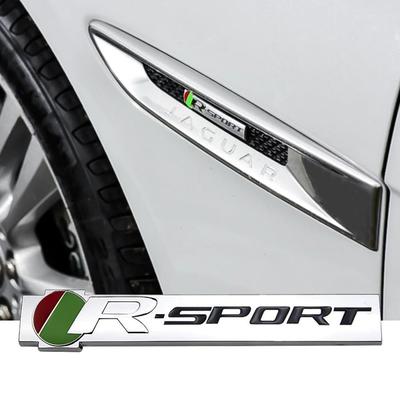 Naklejki z logo R-SPORT na błotnik bagażnika samochodu dla xe xj xf F-PACE E-PACE I-PACE S-TYPE metalowe naklejki na tył akcesoria samochodowe