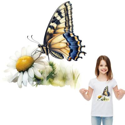 Diy Accessories Patch Realistic Butterfly Clothes Stickers Hoodies Parches Ropa T-Shirt Diy Heat Press Appliqued Patch