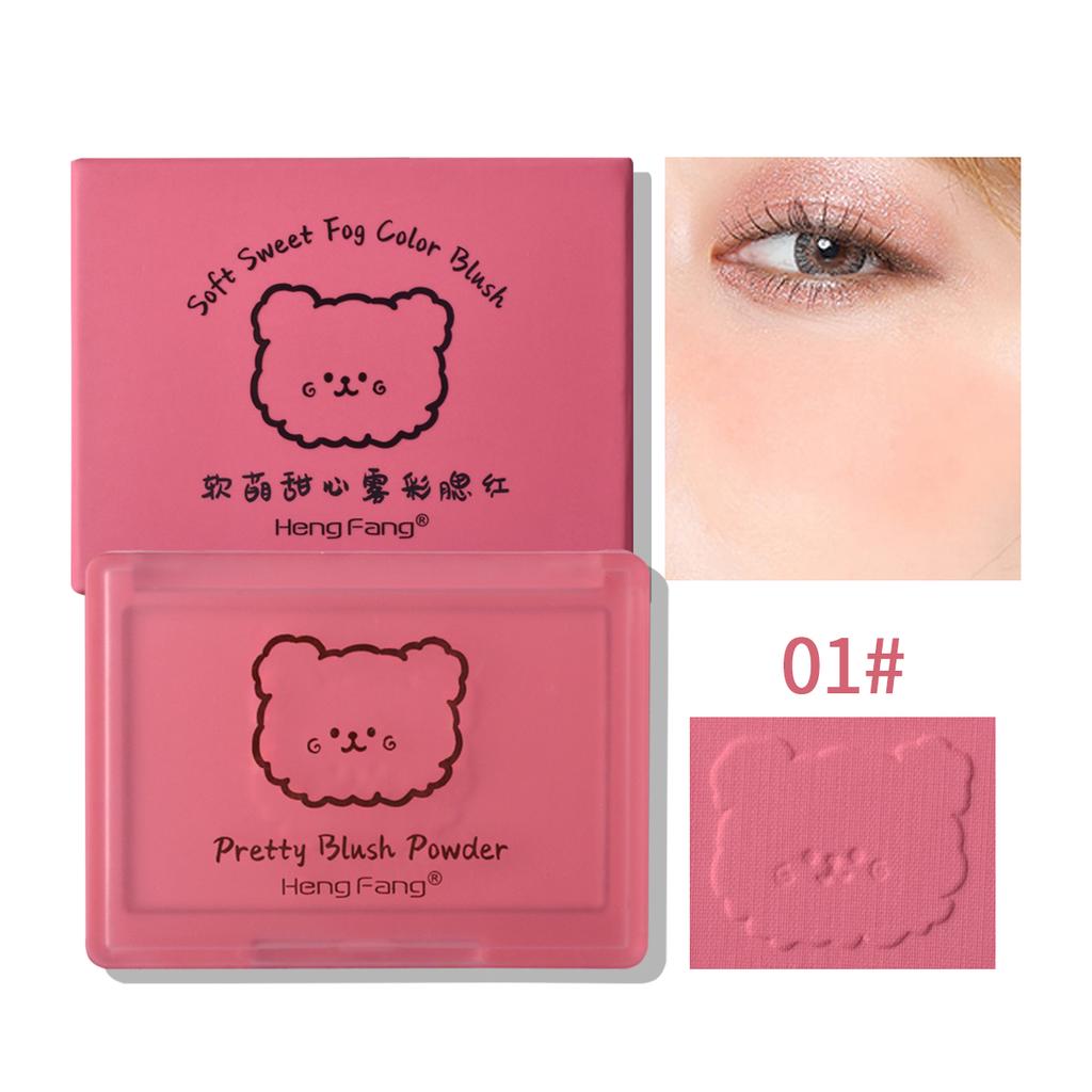 HengFang Soft Sweet Fog Color Blush Fine Powder Blusher Multi-Purpose Face makeup
