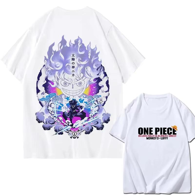

One Piece Luffy Zoro Graphic T Shirts Unisex Anime Print Summer 2026 Unisex and Women Summer Cotton Relaxing and Comfortable L