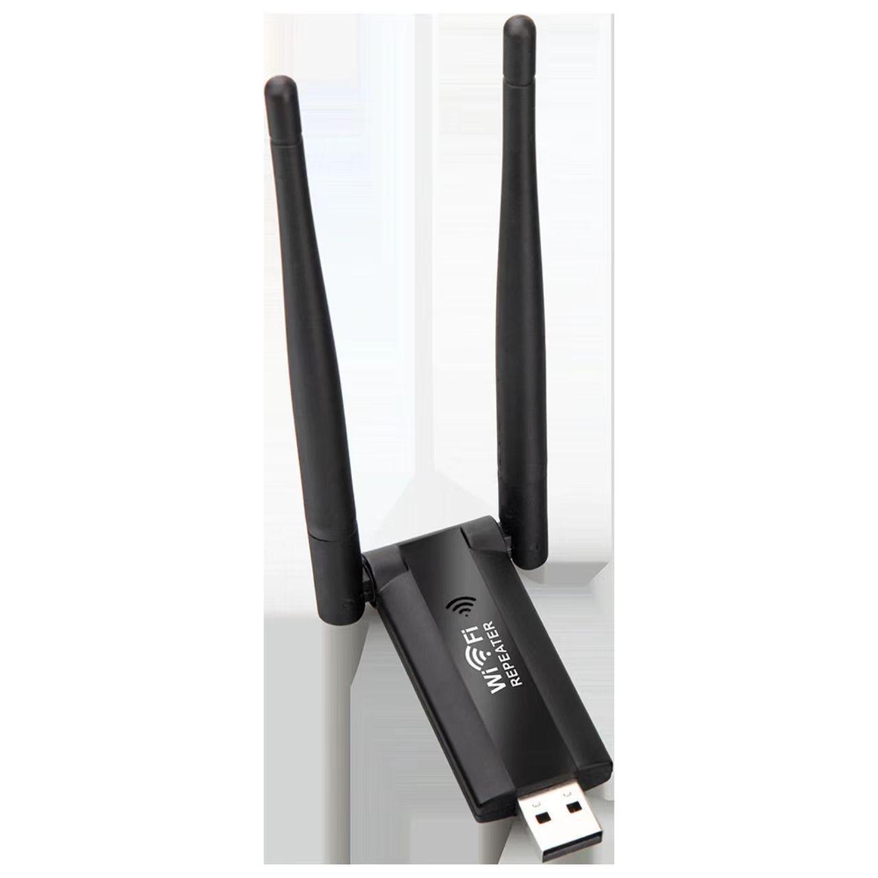 

USB WiFi-ретранслятор і підсилювач: Розширювач домашньої бездротової мережі чорний