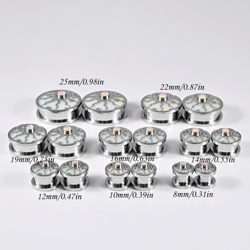 Edelstahl Ohrklemme Ohrringe Sonne Stern Design Ohrstecker Neue Ohrdehner für Tragus Piercing