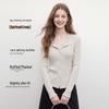 Hstyle Women's V-Neck Lace Patchwork Knit Cardigan