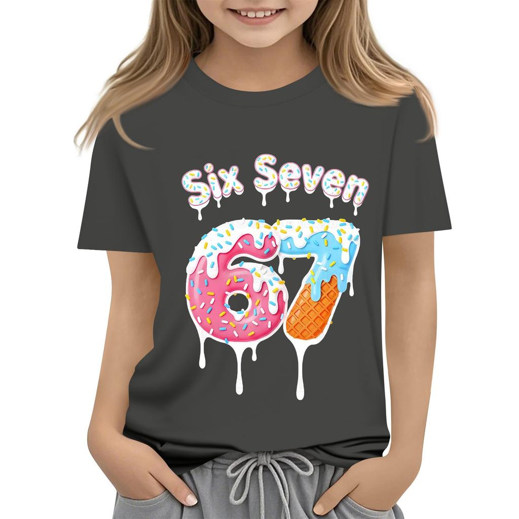Toddler Girl Boy T-Shirts Kids Top Boys And Girls Printed Short Sleeved T-shirt