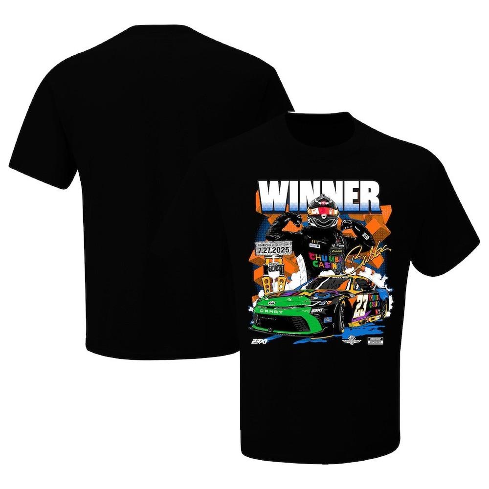 23XI Racing Black 2025 Brickyard 400 Race Winner T-Shirt Size S-5XL Reprint Unisex T-Shirt XL
