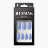 Reusable Nail Tips Blue Lemonade (Coffin)