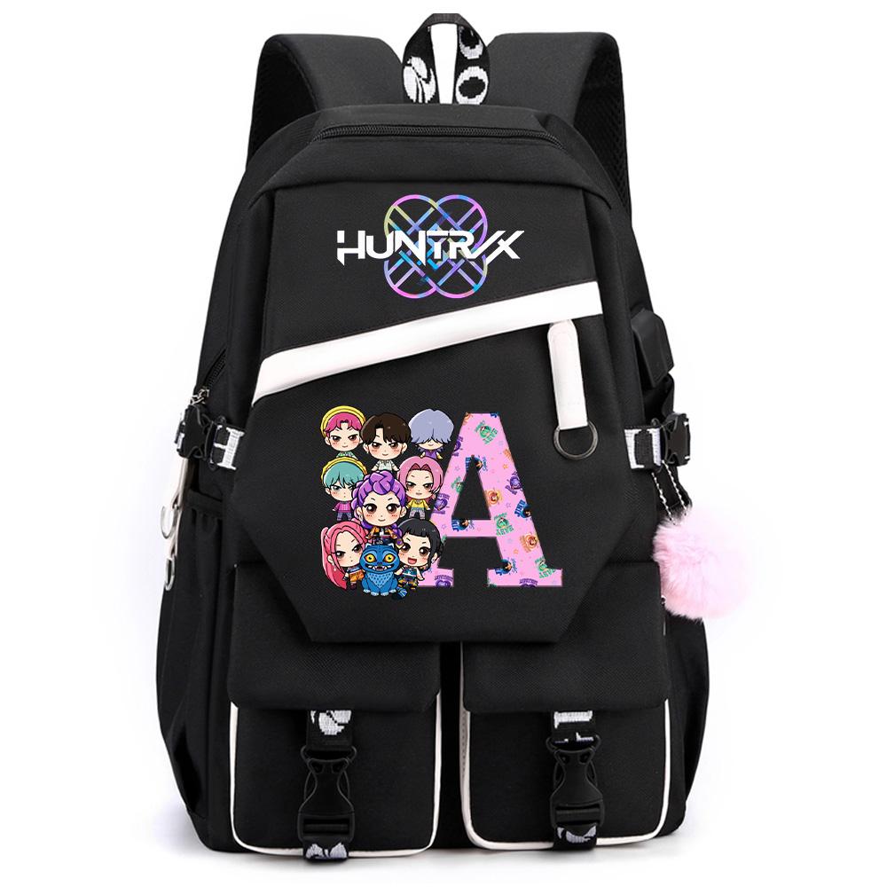 26 Liter Angielski K-pop Demon Hunters Nadrukowany Plecak o Dużej Pojemności dla Nastolatka Ucznia Dziewczyny Chłopca Torba Szkolna Torba na Książki Kobiety Wodoodporna Torba Podróżna