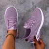 Lightweight Breathable Casual Sneakers for Women Flexible Slip-On Athletic Shoes with Knit Upper and Cushioned Sole for Everyday Wear