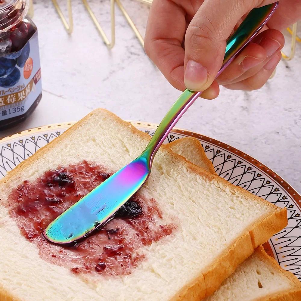 Multifunction  Butter Knife with Hole Cheese Dessert Jam Knife Cutlery Tool Kitchen Toast Bread Knife Tableware