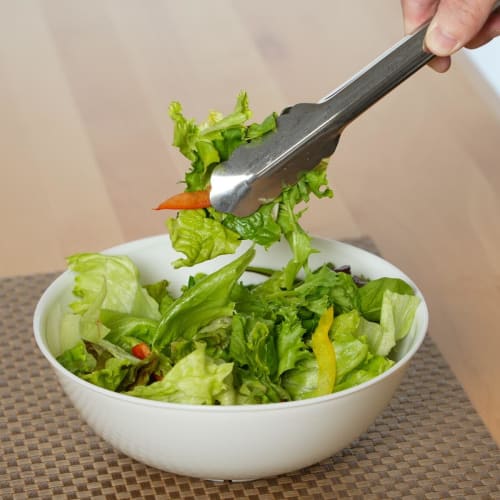 Thunder Group All-Purpose Tongs, Small, 25.4cm Long, with Ring, Stainless Steel, SLTHUT010