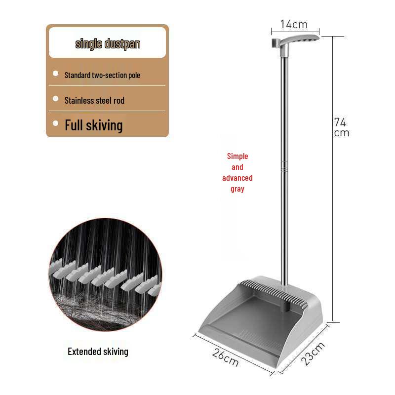 Li Lin Soft Bristle Broom and Dustpan Set with Teeth - High Quality Household Sweeping Combo