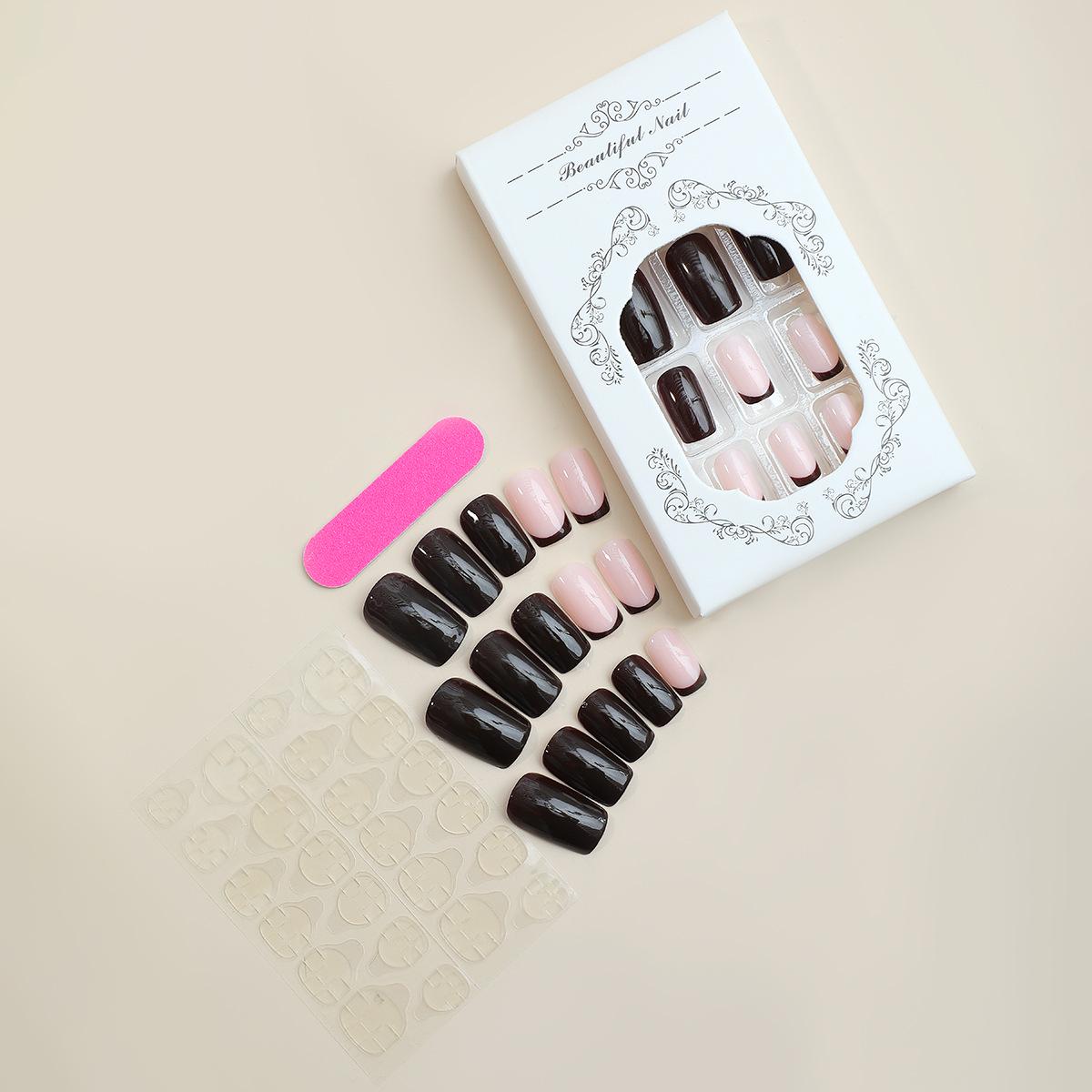 

Съемные однотонные прямоугольные типсы для ногтей с передовым носибельным нейл-артом