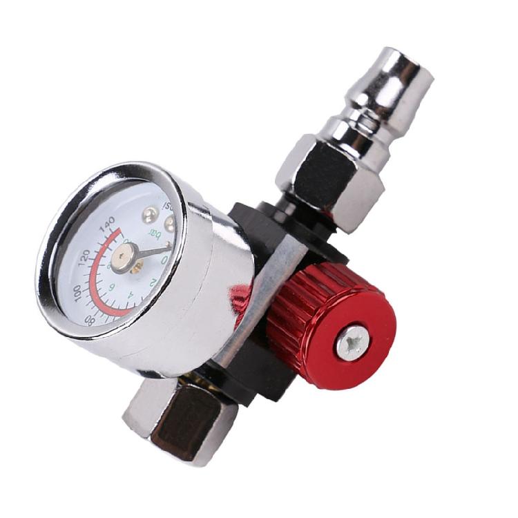 Air Compressor Regulator Spray Gun Pressure Regulating with Gauge for Pnuematic