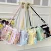 Japanese Style Transparent Anime Badge Tote - Cute Shoulder Crossbody Bag for Women & Students