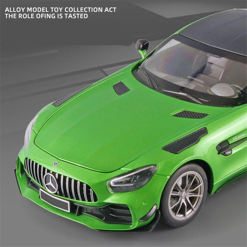 1/18 Benzs-GT GTR Legierungs-Rennwagenmodell Diecast & Spielzeugfahrzeuge Metall-Sportwagenmodell Simulation Ton und Licht Kinderspielzeug Geschenk