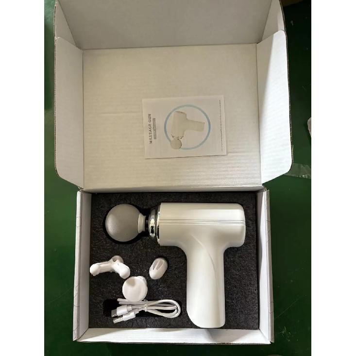 Portable Massage Gun with 4 Interchangeable Heads & LED Display - Full Body Percussion Massager for Deep Muscle Relaxation