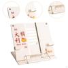 Book Stand with Page Clips Decor Tabletop Rack for Recipes Textbooks Kitchen