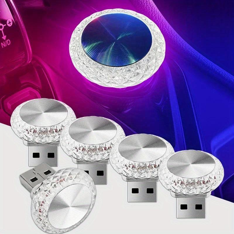 Tragbares Auto-USB-Umgebungslicht, Mini-LED-dekorative Atmosphärenlampen für Auto-Innenraumumgebungslicht, Computerlicht, Plug & Play