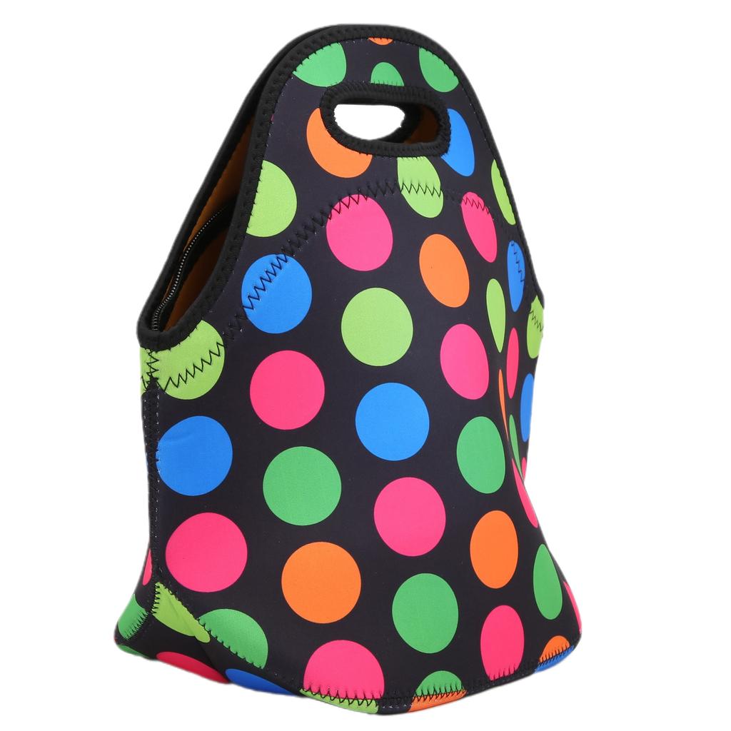 Insulated Thermal Lunch Bag Waterproof Neoprene Lunch Box Handbag for Picnic CampingBig Colored
