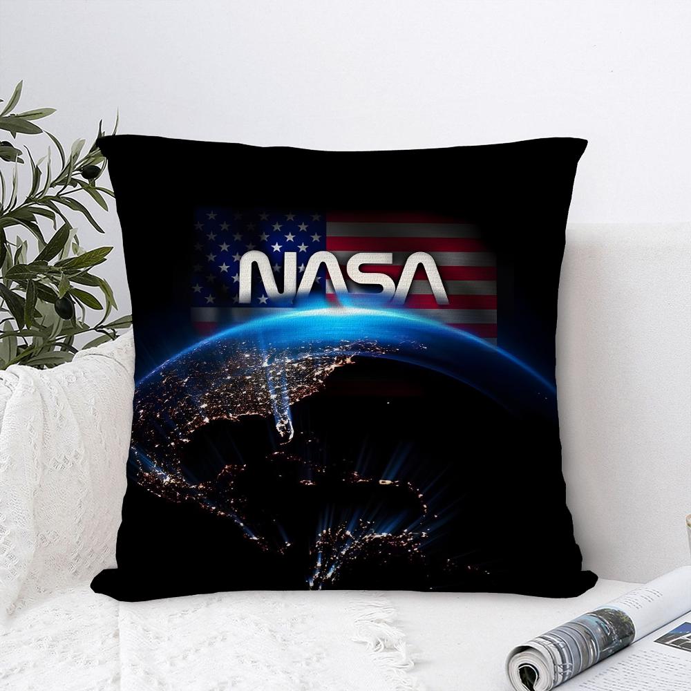 N-NASA S-space Pillow Case Plush Fabric Soft Pillowcase Double Sided Print Sofa Cushion Cover Throw Pillow Cover