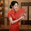 Mit Quasten Faltfächer Chinesischer Stil Handkurbelfächer Handgefertigter Fächer Party Hochzeit Zubehör