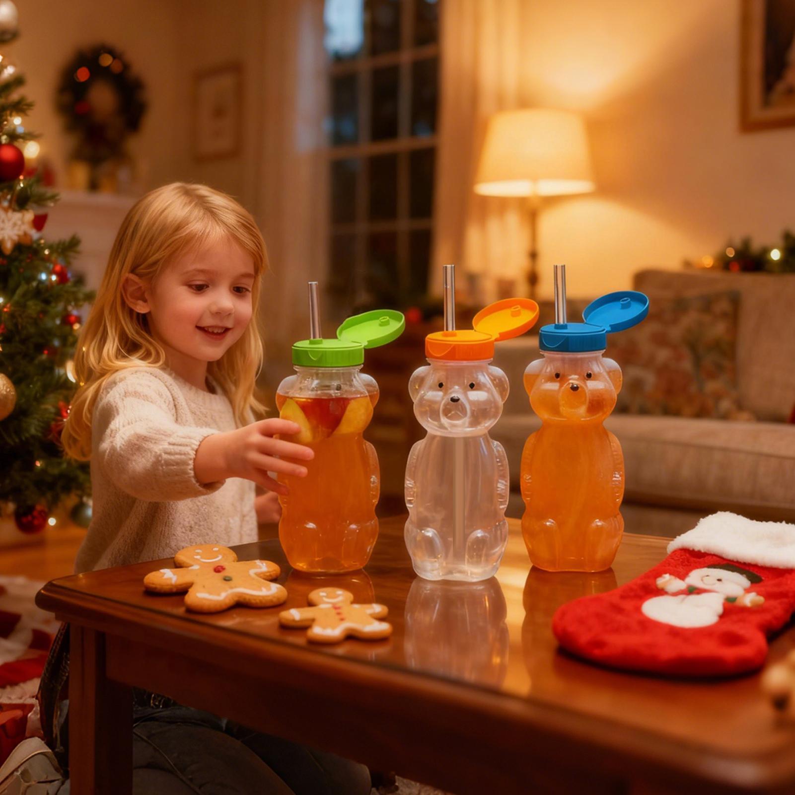 

Bear Straw Cup 230ml Cute Sippy Water Bottle With Lid Transparent Cute Bear Cups With Straws For Women Kids Girls Iced Coffee China Mainland