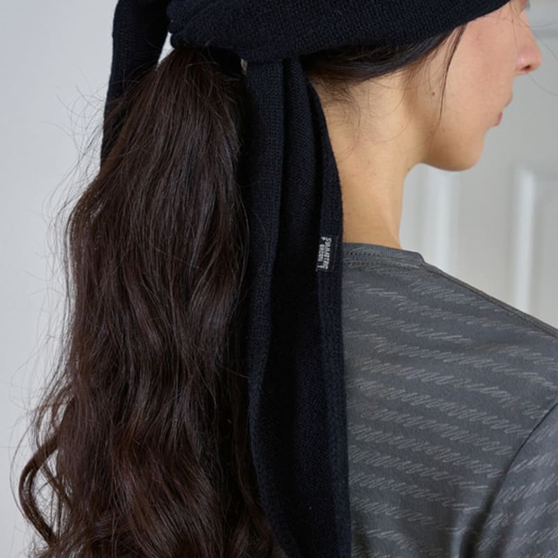 Symmetric Percent Alpaca Wool Muffler / Black