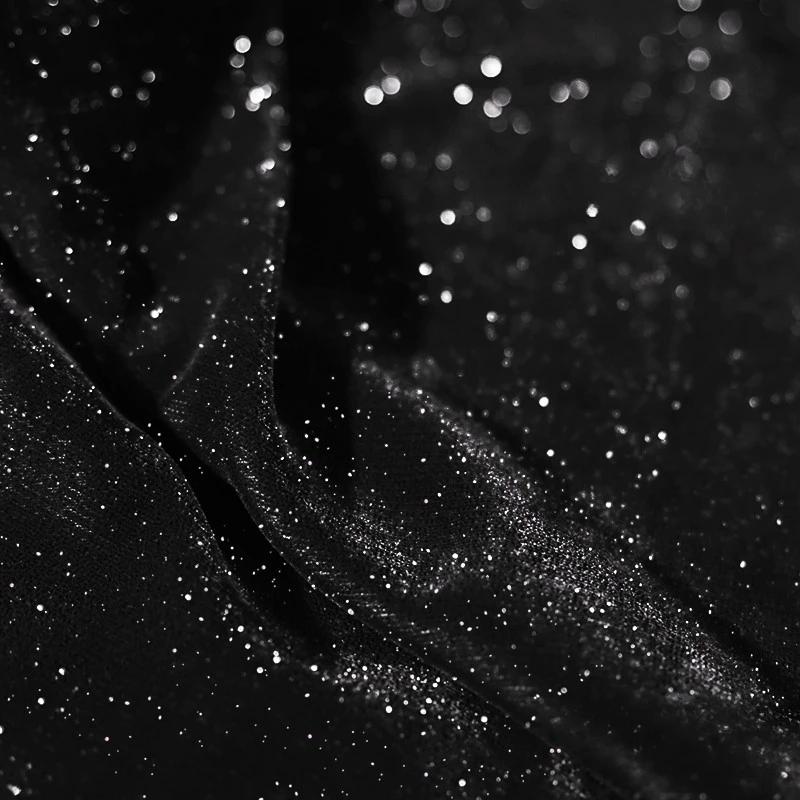 Soft Glint Velvet Fabric Silver Thread Woven with Dreamy Shimmering Texture  Plush Non-slip Fabric for DIY Sewing Dress